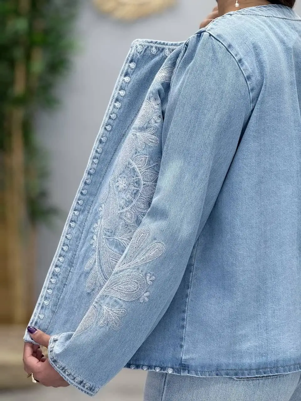 3415-جین وارداتی گلدوزی